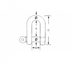 Stainless steel shackle Aisi316 2
