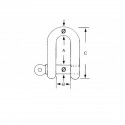 Manille en acier inoxydable Aisi316