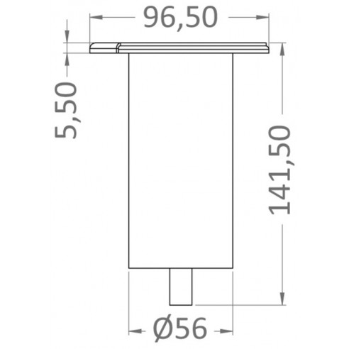 Straight recessed bushing