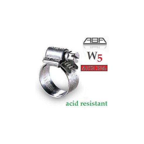 Colliers de serrage Aba W5 9 mm.