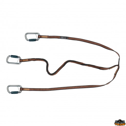 Static elastic umbilical cord with 3 carabiner - Segura