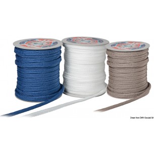 50 m spole av 32-trådig polypropenfläta, Ø 18 mm.