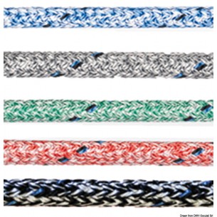Corde double tresse en polyester Marble Ø 8 mm. 200 m.