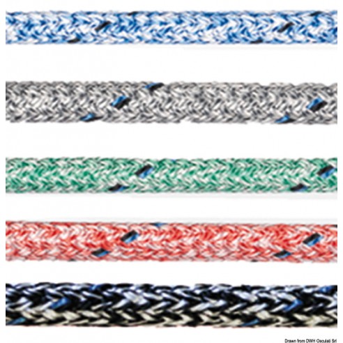 Doublebraid Marble polyester rope Ø 8 mm. 200 mt.