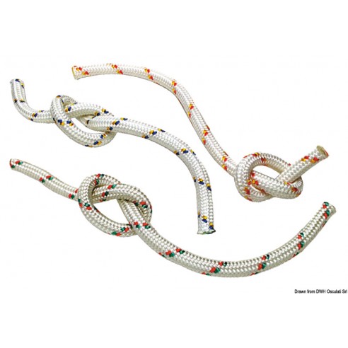 Double braid with yellow and red marker, Ø 10 mm. 150 m.