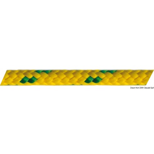 Tresse double avec marqueur polyester Ø 14 mm. 150 m.