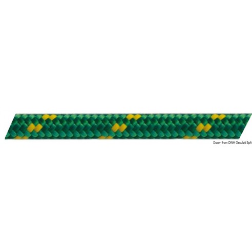Tresse double avec marqueur polyester Ø 14 mm. 150 m.