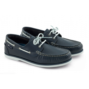 Crew blue leather boat shoes - Plastimo