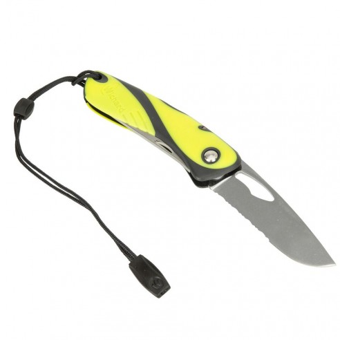 Cuchillo offshore amarillo con tobillera y gatillo - Wichard