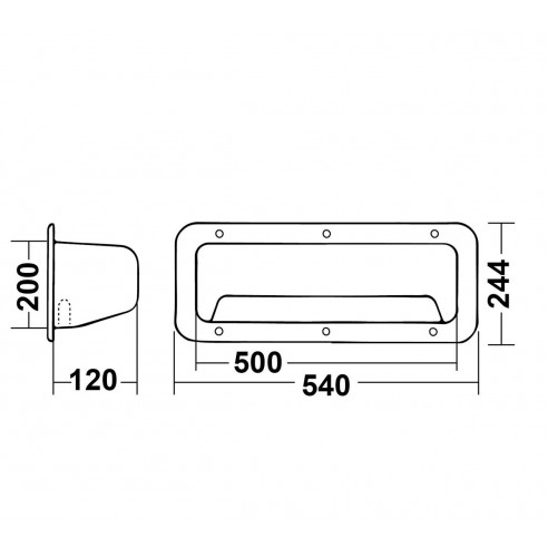 White ABS side storage pocket -...