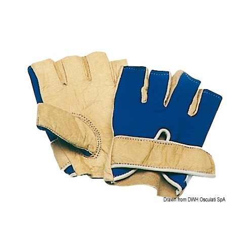 Gants de voile en cuir à demi-doigts