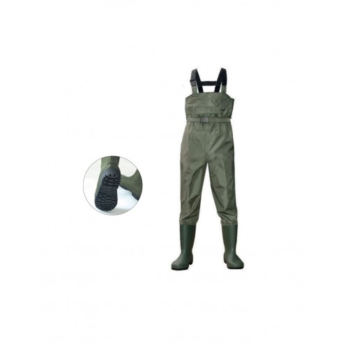 Waders pesca in polyestere con tacchetti e cintura - Sele