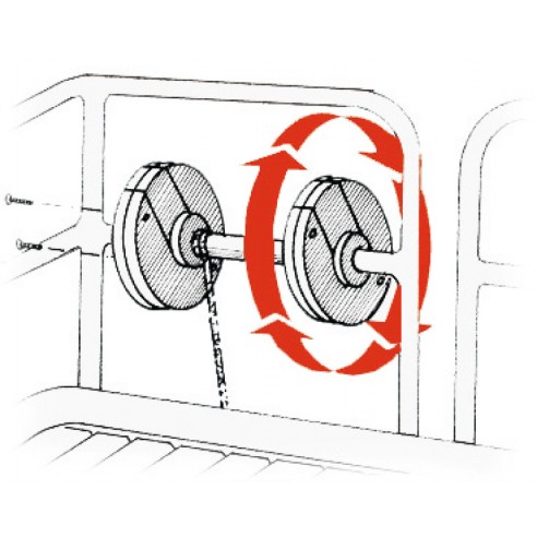 Tamburo avvolgi cima in materiale...