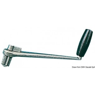 250 mm vinschhandtag i anodiserad aluminium