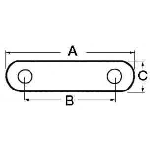Feste zentrale Stahlklampe 66 mm - Clamcleat 2