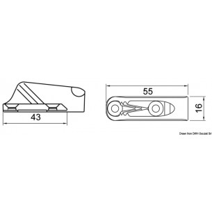 Central fixed choker CL211 MK2 aluminum - Clamcleat 2
