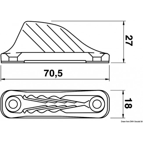 CL254 aluminum center fixed bottleneck - Clamcleat