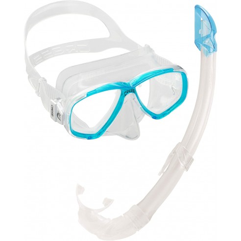 Cressi Perla + Mexico Transparant Masker en Snorkel voor Volwassenen