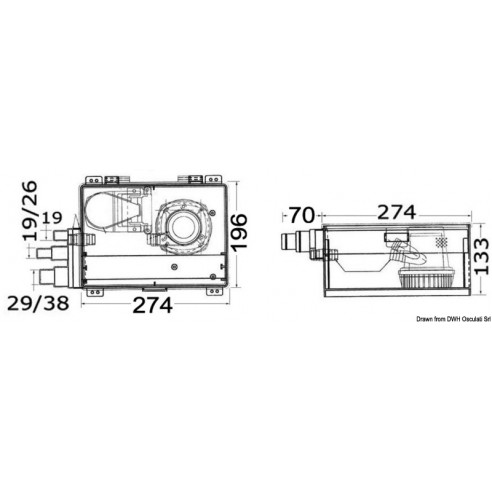 Grey water collection sump
