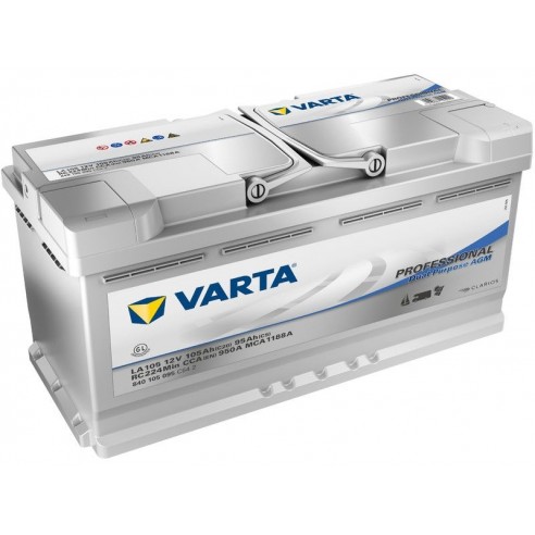 Batteria Varta Professional Dual Purpose AGM 12 V 210 Ah per avviamento e servizi