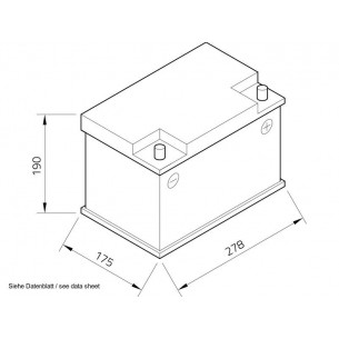 Exide Dual AGM 12 V 70 Ah Starter and Service Battery EP600 2