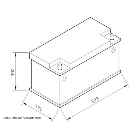 Exide Equipment GEL 12 V 80 Ah battery for starting and services ES900