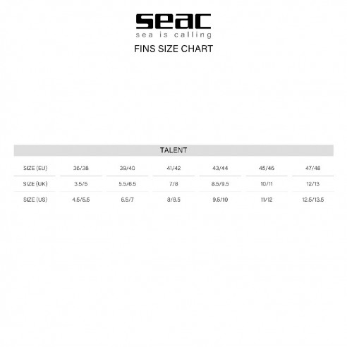 Seac Talent Svarta Fot-Fotsfenor