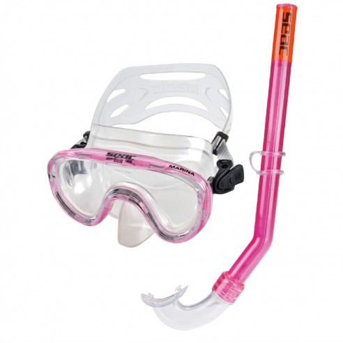 Masque et tuba enfant Marina SLT Seac Z rose - Seac