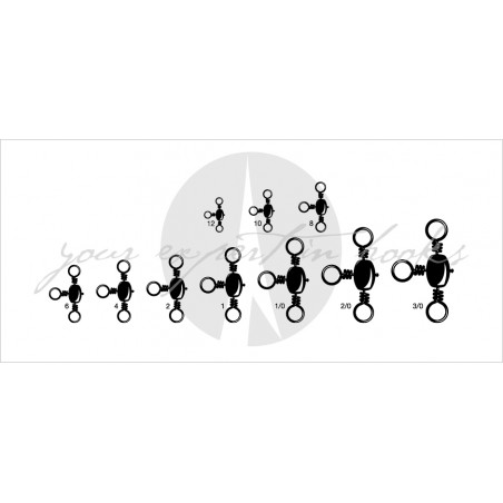 VMC Girella a T 3543BK in acciaio N.8 per la pesca