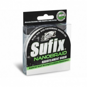 Sufix Nanobraid 0,08 MM. 100 m lange geflochtene Schnur in Aqua-Camouflage