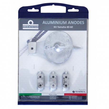 Kit de ánodos de aluminio para motores fueraborda Yamaha de 40-60 CV