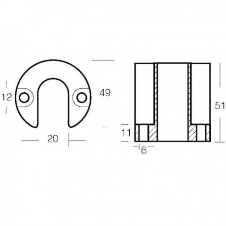 Kit of aluminium anodes for Mercruiser Bravo III engines