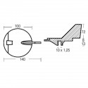 Kit de ánodo contrarrotante para motores fueraborda Yamaha de 150 a 200 HP