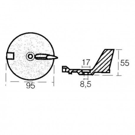 Aluminum anode kits for Yamaha outboard motors 40-60 HP