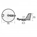 Kits d'anodes en aluminium pour moteurs hors-bord Yamaha 40-60 CV