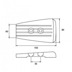 Kit de ánodos de aluminio para motores Volvo Penta SX-A/DPS 2