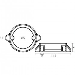 Aluminiumsanodesett for Volvo Penta 280 Dual Prop-motorer 2