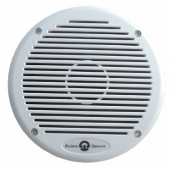 Pair of UV-resistant white plastic marine speakers