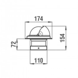 Boussole horizontale encastrée - Urania BU10 2