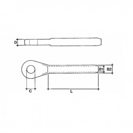 Terminal de presse à œil en acier inoxydable AISI 316