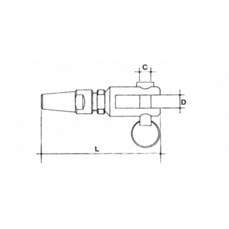 AISI 316 stainless steel fork quick release terminal