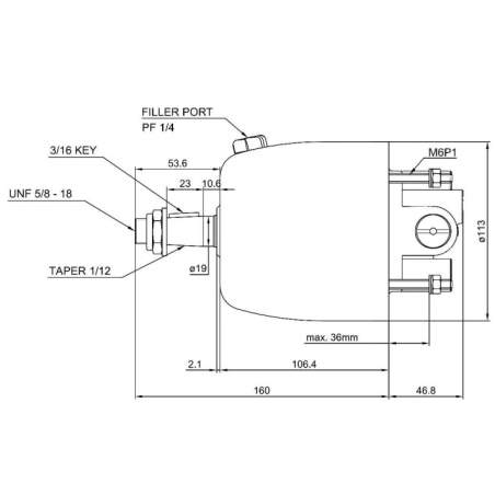 25cc hydraulisk pumpe (for motorer opptil 350 hk)