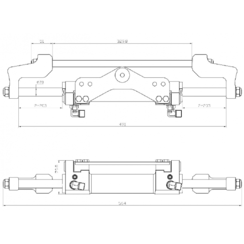 Cylindre hydraulique pour moteurs FB haute performance jusqu'à 350 CV
