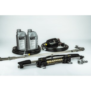 Seafirst hydraulische stuurset voor dubbele buitenboordmotoren tot 350 pk met trekstang