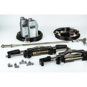 Seafirst hydraulische stuurset voor dubbele buitenboordmotoren tot 350 pk met dubbele cilinders