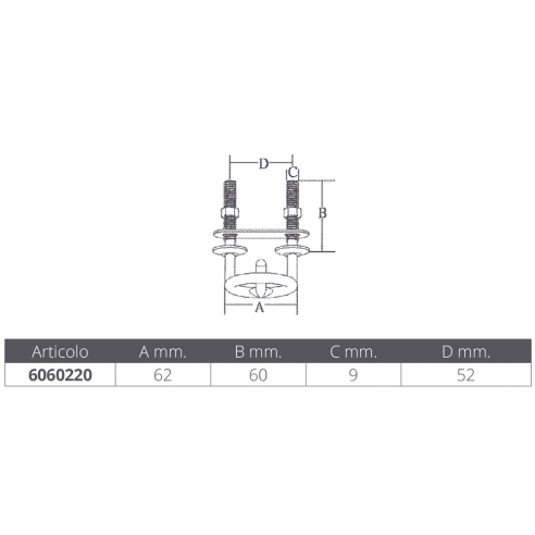 Gancio per traino in acciaio inox - Marine Town