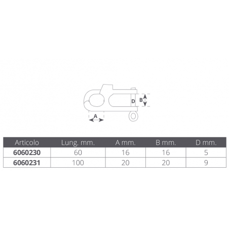 Mousqueton pour crochet de remorquage 100 mm. - Ville marine