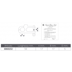 Approved towing hook carabiner 59 mm. - Kong 2