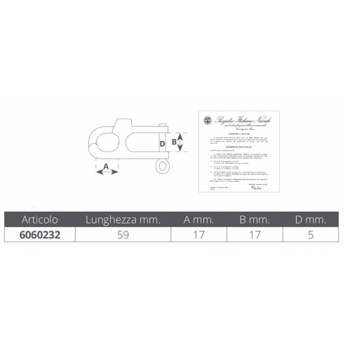 Zugelassener Schlepphakenkarabiner 59 mm. - Kong