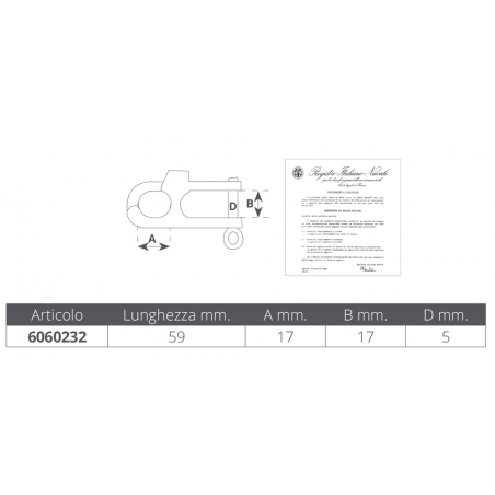 Zugelassener Schlepphakenkarabiner 59 mm. - Kong